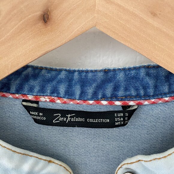 🎬✨Umbrella Academy - Zara TRAFALUC - Denim Jacket/Button Up Cotton Shirt - Picture 4 of 12